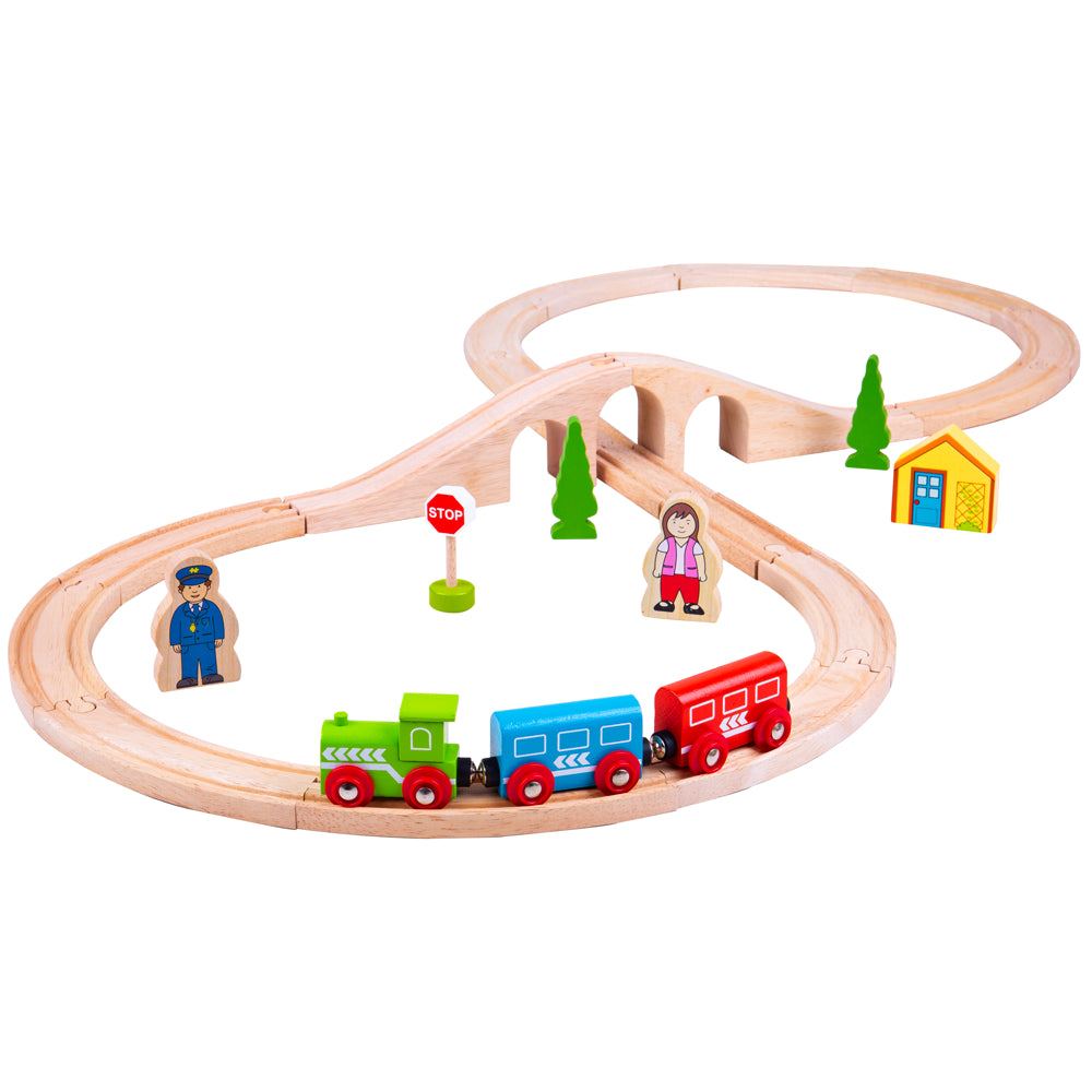 Figure of Eight Train Set, Wooden Train Set
