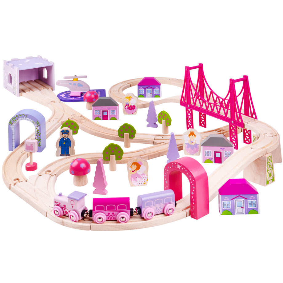 Bigjigs rail wooden store fairy town train set