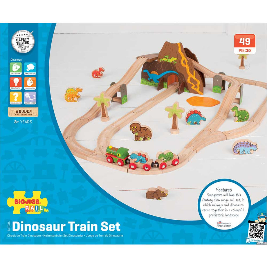 Dinosaur Train Set Wooden Train Sets Bigjigs Rail BigjigsRail