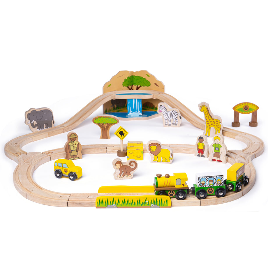 Safari Train Set Train Sets Bigjigs Rail BigjigsRail