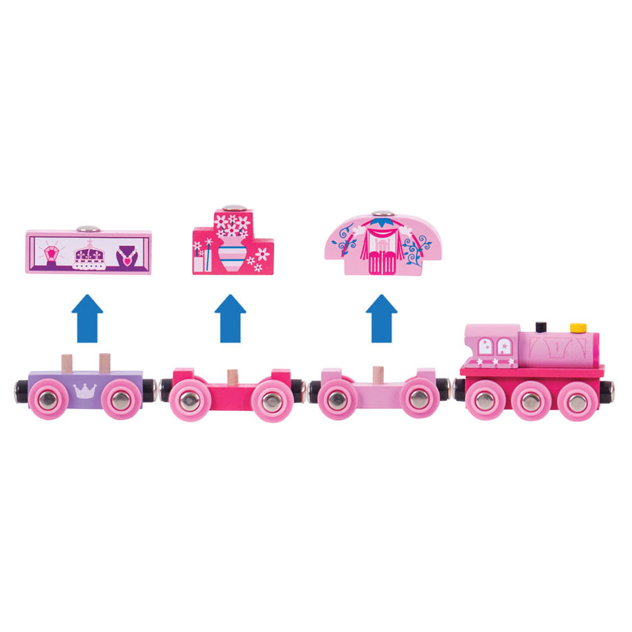 Princess Train Pink Wooden Train Accessories Bigjigs Rail BigjigsRail